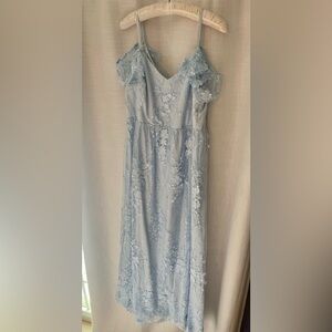 Pinkblush maternity dress in light blue, size L, worn once